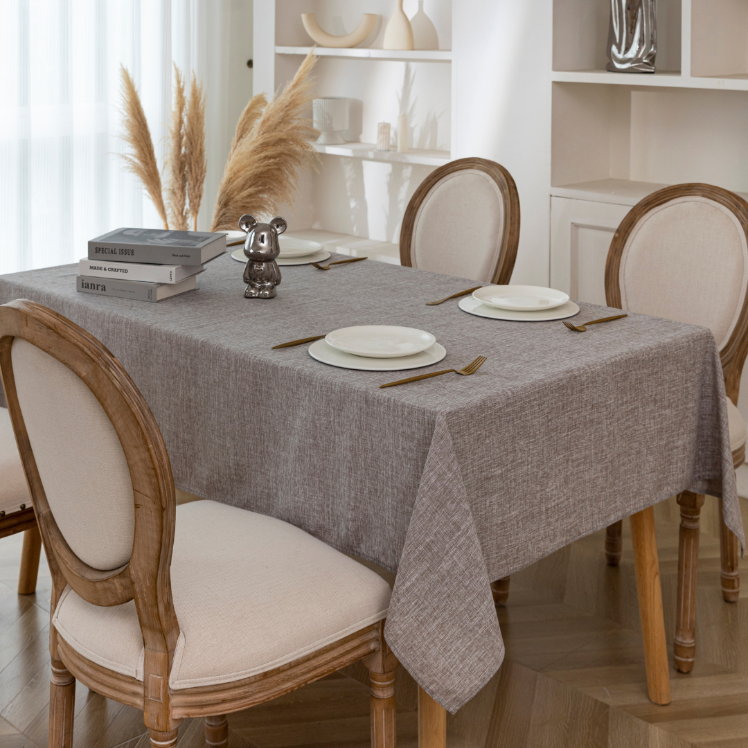 Faux Linen Tablecloth