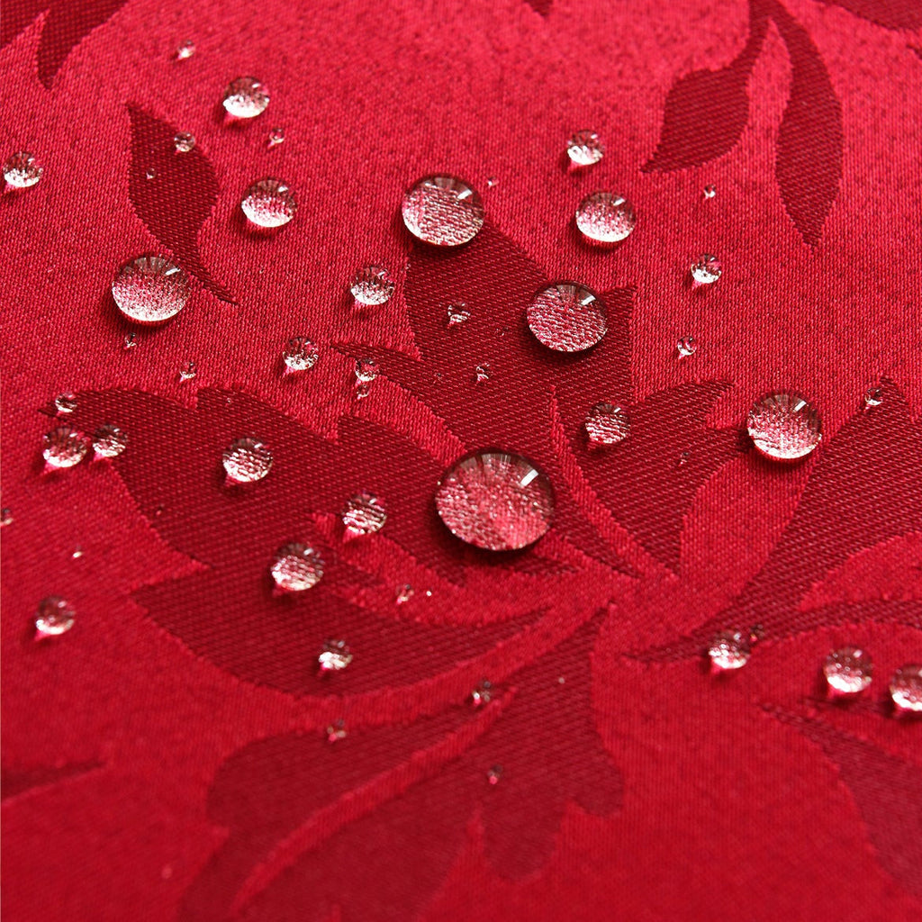 Floral Polyester Tablecloth- Rectangle-Red