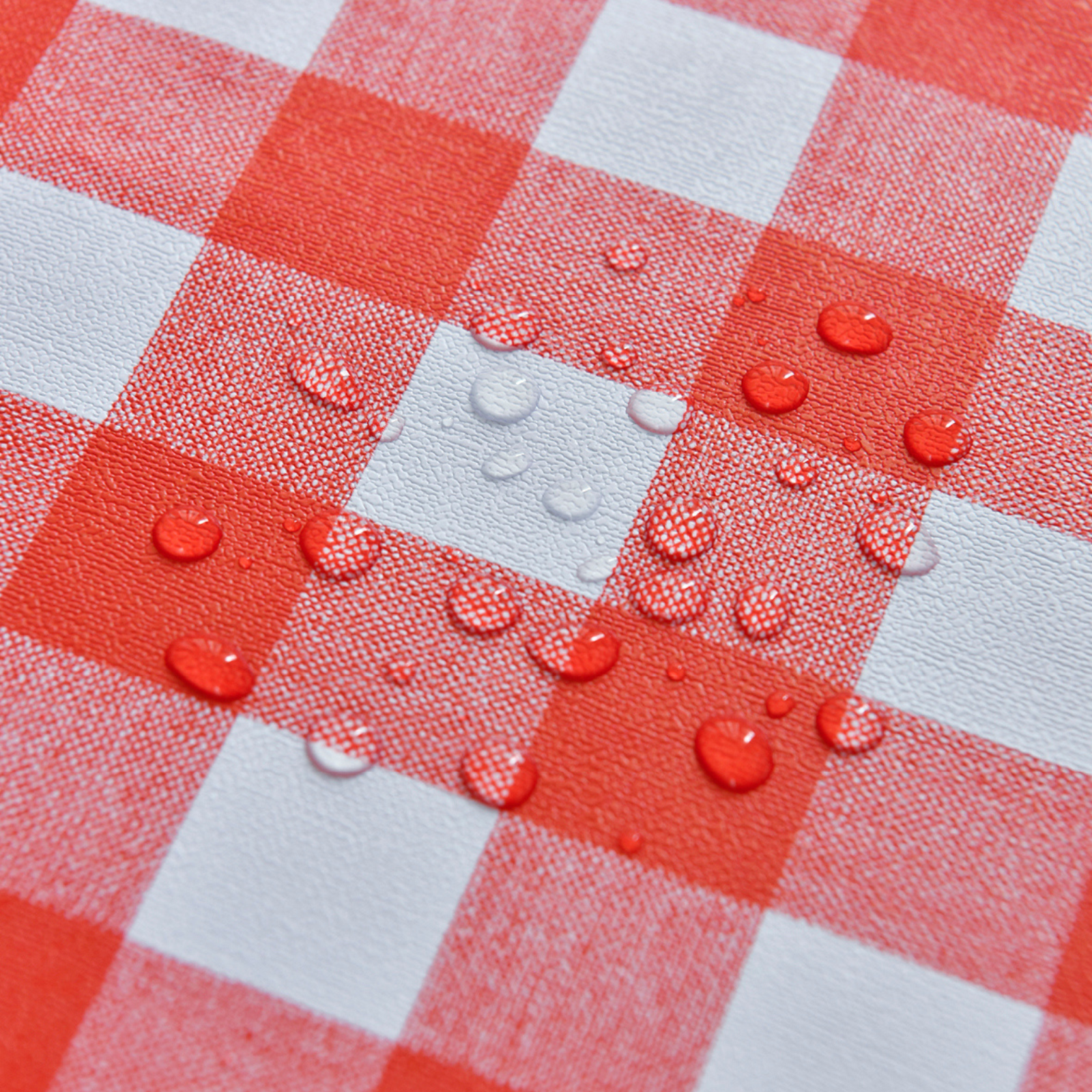 Waterproof PVC Checkered Tablecloth-Red