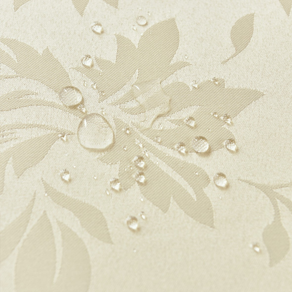 Classic Floral Jacquard Tablecloth – Ivory (Round)