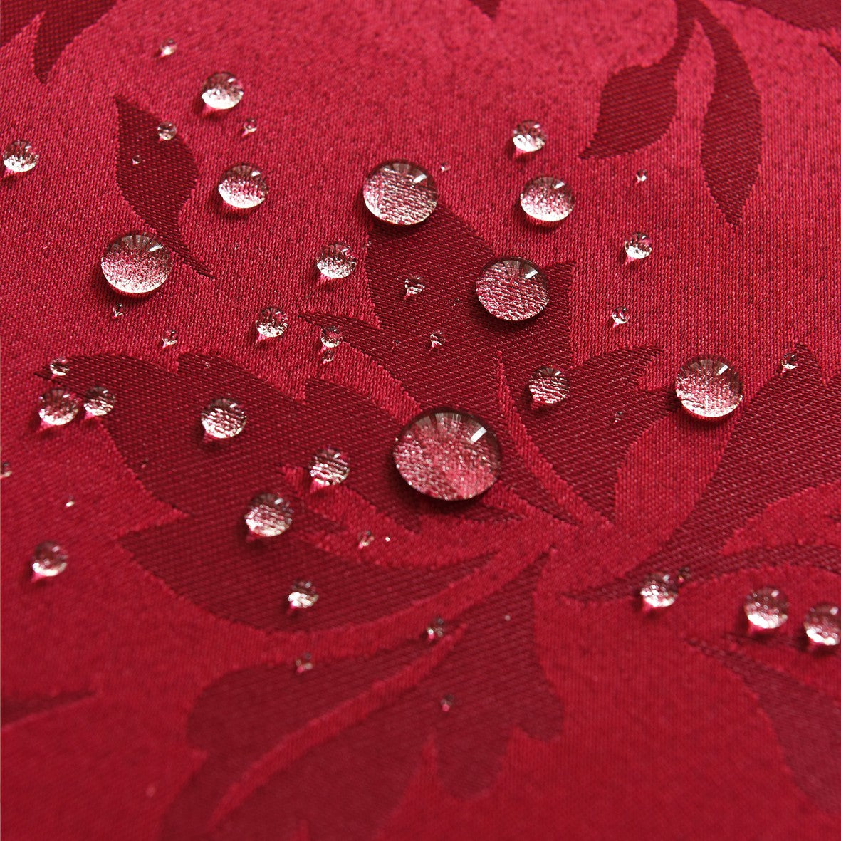 Classic Floral Jacquard Tablecloth – Red (Rectangle)