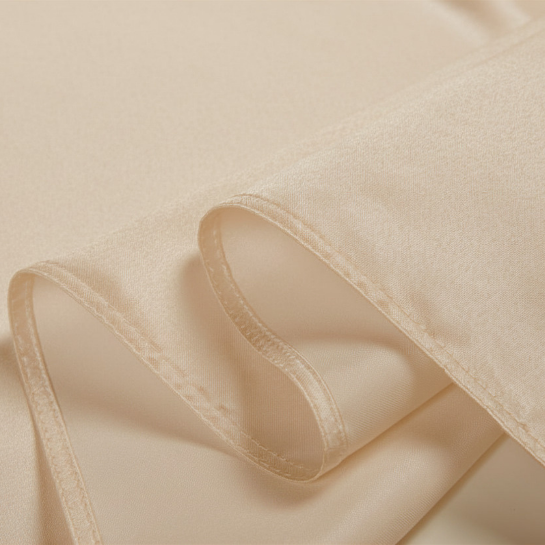 Premium Solid Polyester Tablecloth-Rectangle-Champagne