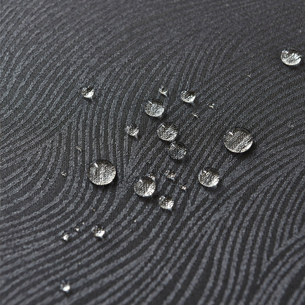 Ripple Texture Polyester Tablecloth-Round-Black