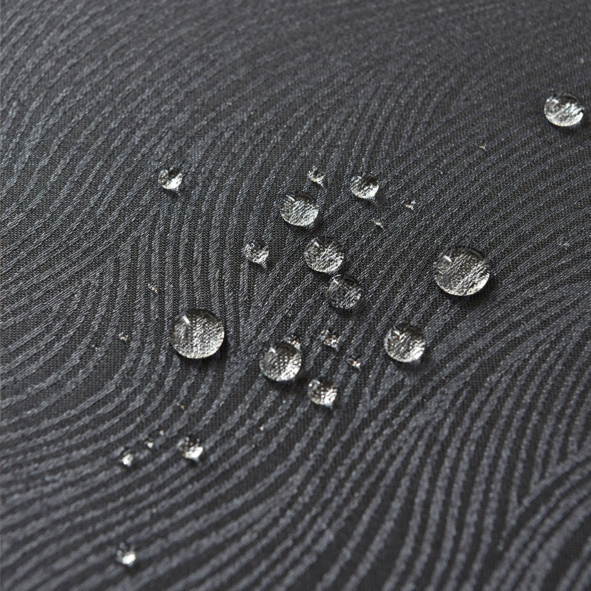 Ripple Texture Polyester Tablecloth-Round-Black