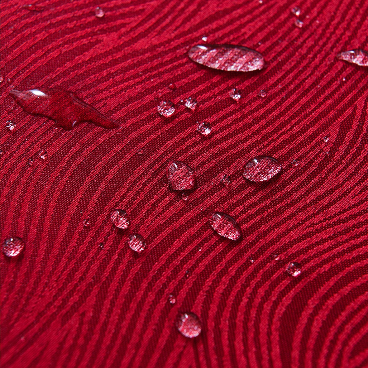 Ripple Texture Polyester Tablecloth-Round-Burgundy
