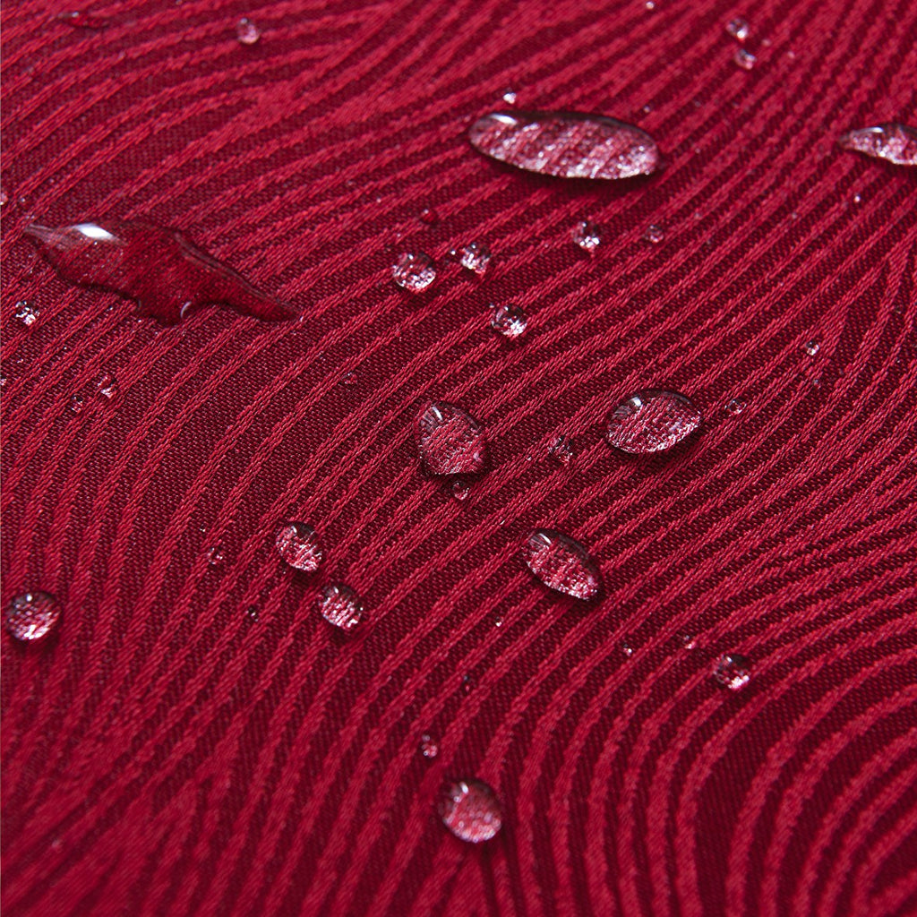 Rippling Wave Jacquard Tablecloth – Burgundy (Round)