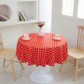 Waterproof PVC Dot Tablecloth-Round-F