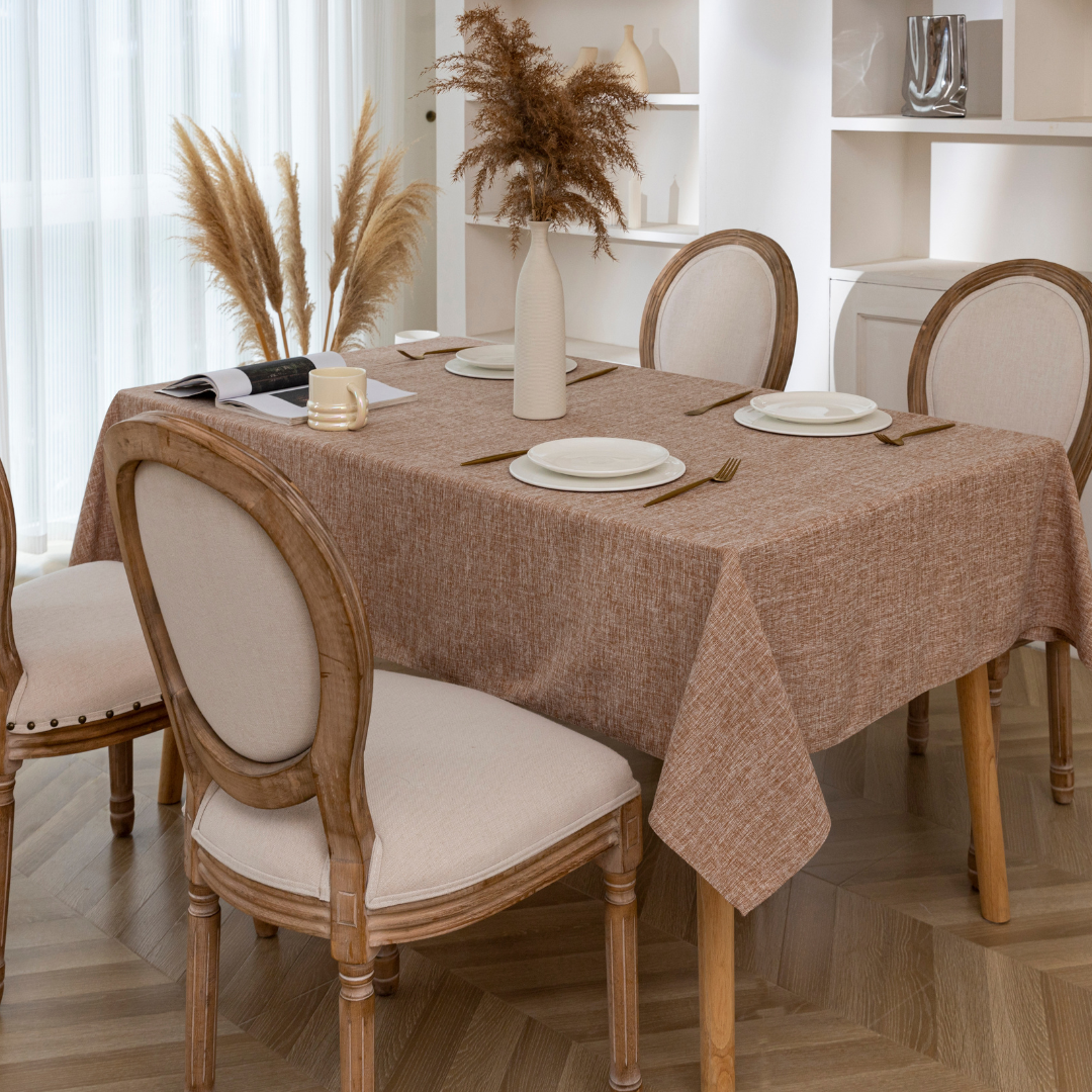 Faux Linen Tablecloth