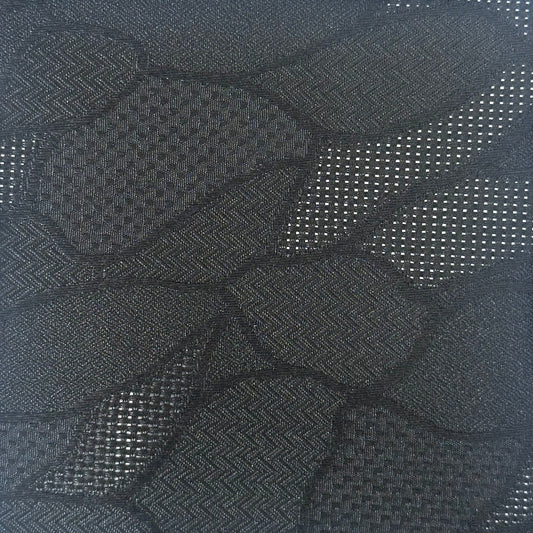 Leaf Grid – Feathery Leaf Jacquard Fabric