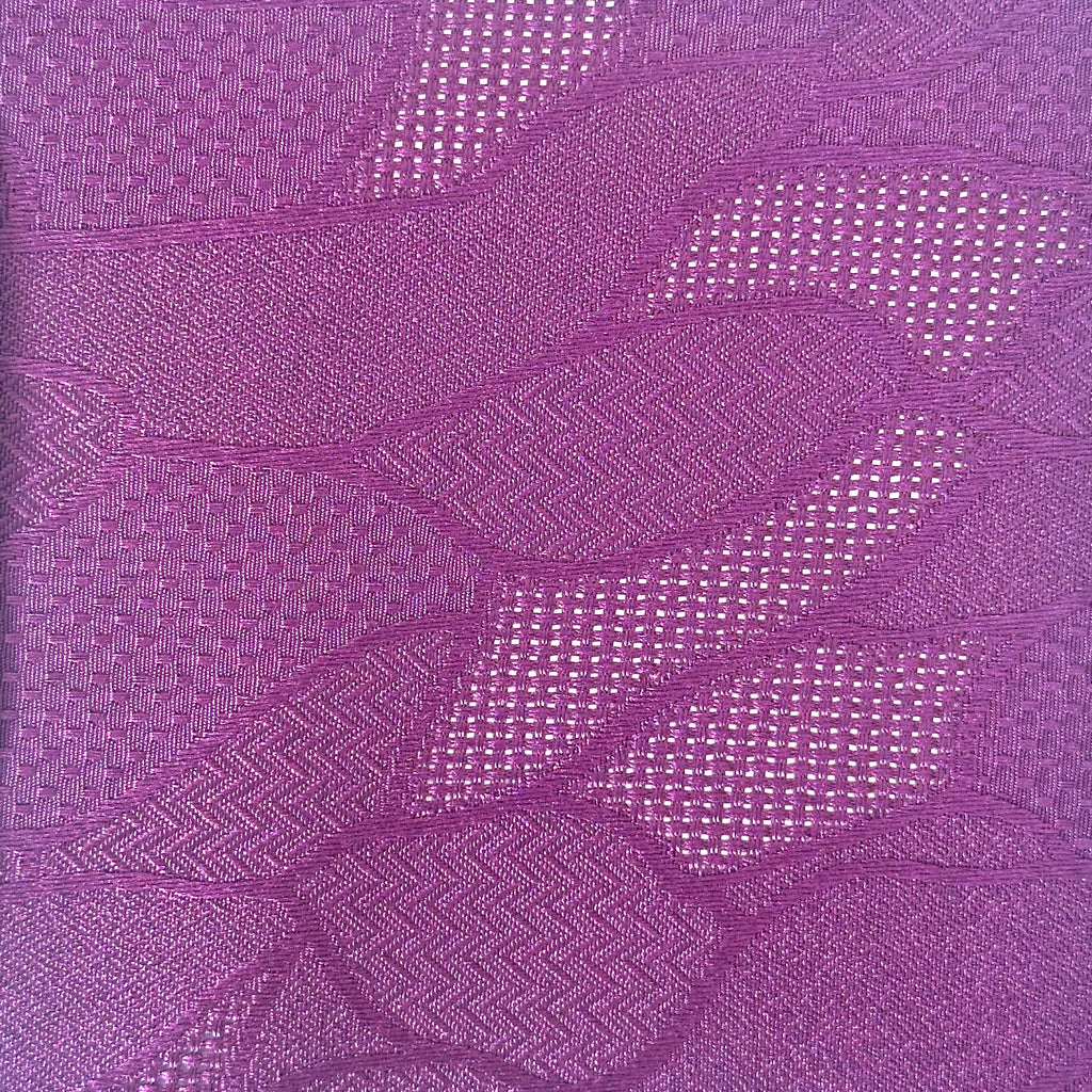 Leaf Grid – Feathery Leaf Jacquard Fabric
