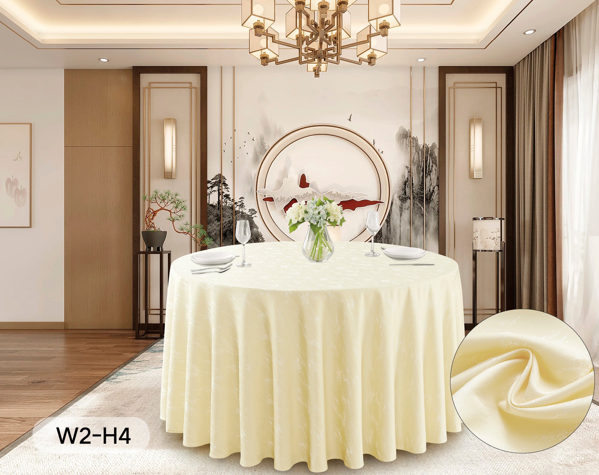Polyester Jacquard Tablecloth-W2