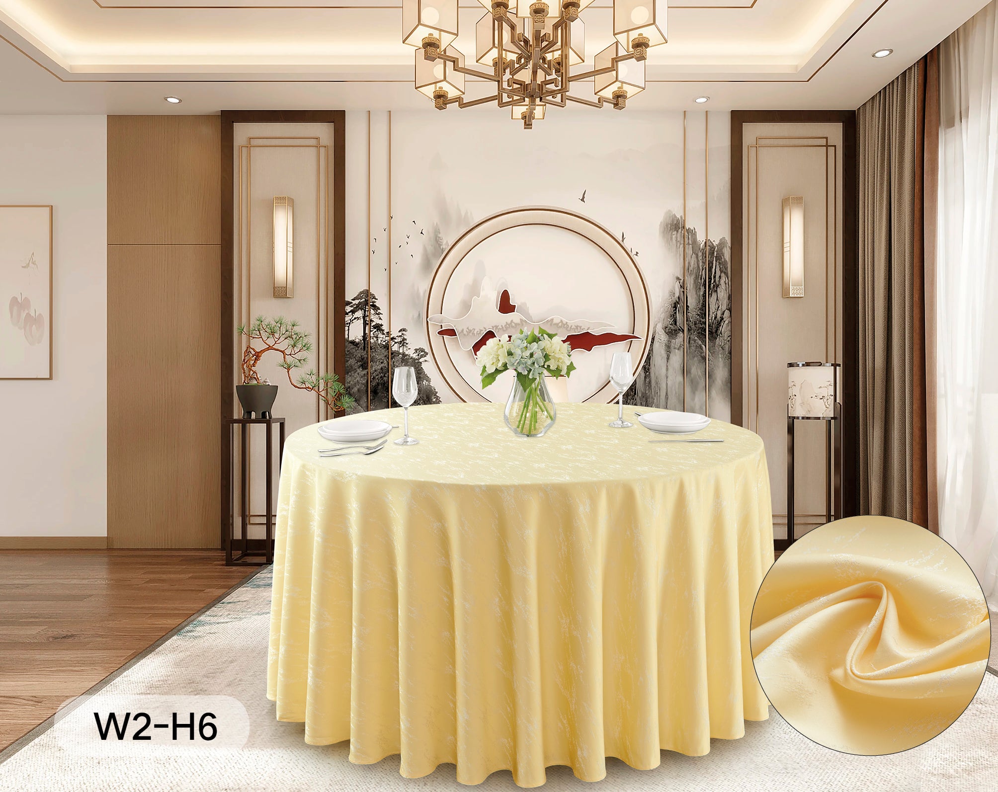 Polyester Jacquard Tablecloth-W2