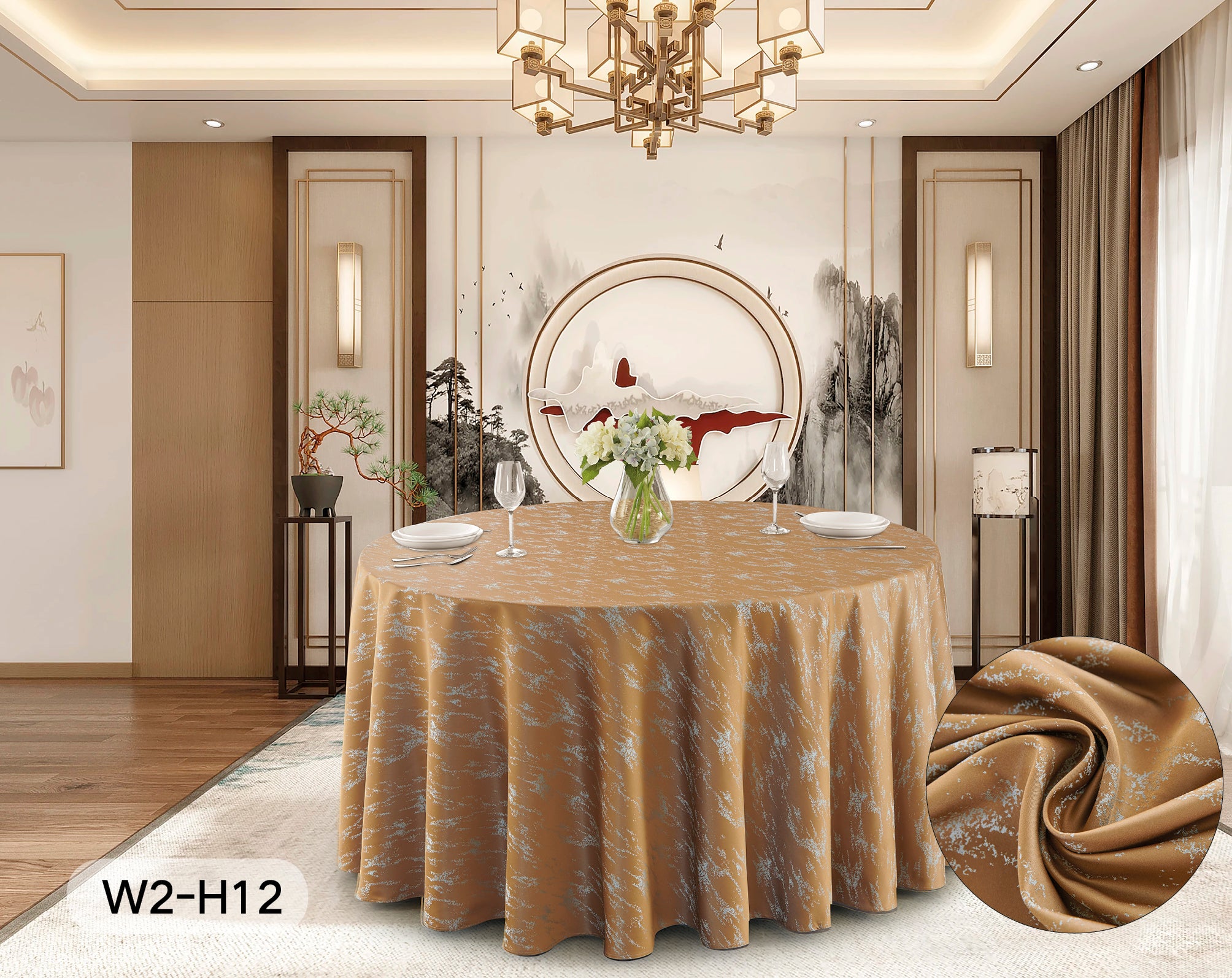 Polyester Jacquard Tablecloth-W2