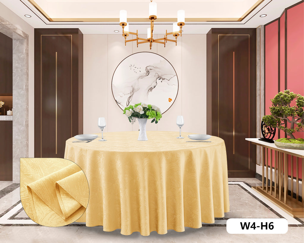 Polyester Jacquard Tablecloth-W4