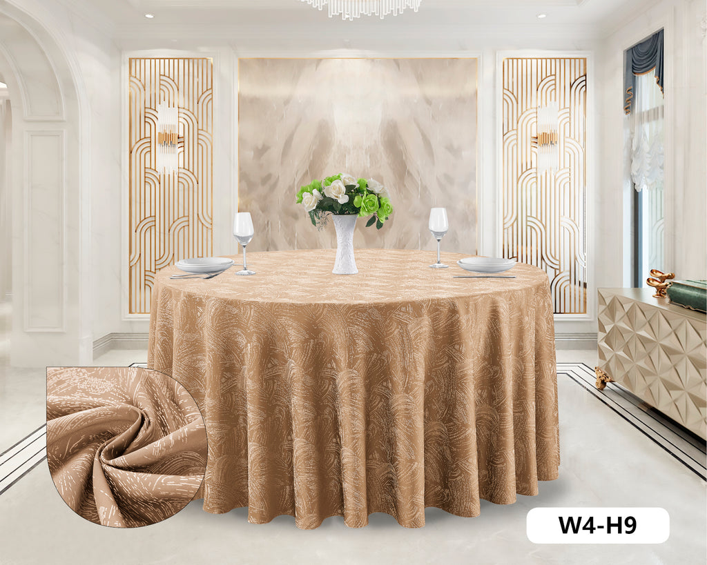Polyester Jacquard Tablecloth-W4